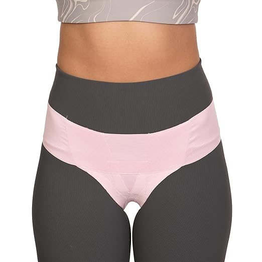 Patented Pelvic Orthotic Support Belt For Women ― Uterus Girdle for Prolapsed Bladder, Vulvar Varicosities, Postpartum Recovery, Symphysis Pubis, Dysfunction | Low Waist - PINK- XXL