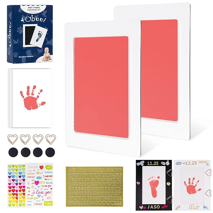 Inkless Baby Hand and Footprint Kit,Clean Touch Ink Pad for Baby Footprint Kit,No Mess Dog Paw Print Kit,DIY Footprint Ink for Baby Keepsake Gifts for Boys and Girls