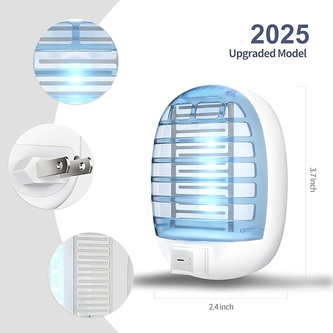 Indoor Bug Zappers, Fly Traps for Indoors, Insect Traps for Home Mosquito Killer for Kids & Pets, Home, Kitchen, Bedroom, Baby Room, Office (6 Packs)