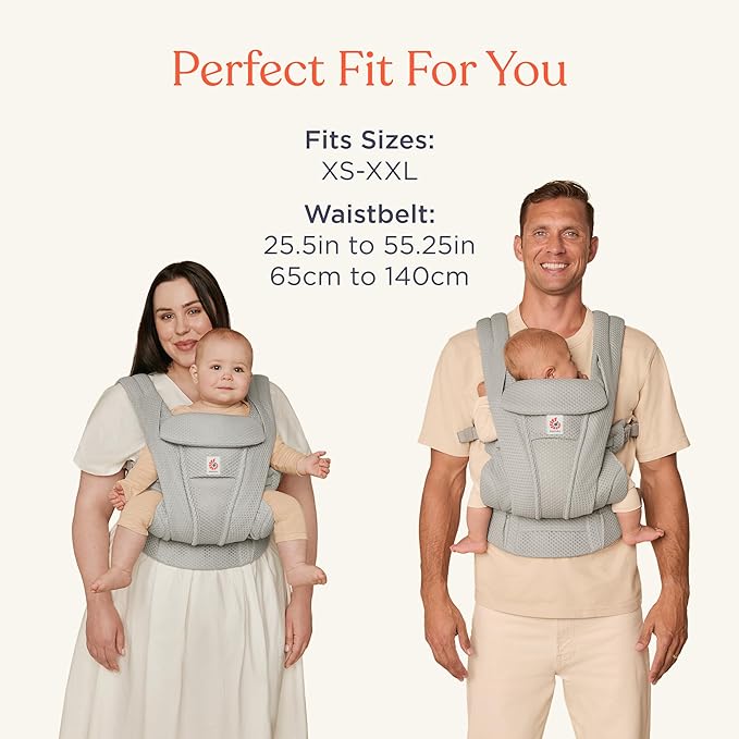 Ergobaby Omni Deluxe Baby Carrier Newborn to Toddler - Breathable Baby Carriers for Summer - All-Position Carrier with Enhanced Lumbar Support & Airflow (7-45 Pounds), Cotton, Midnight Blue