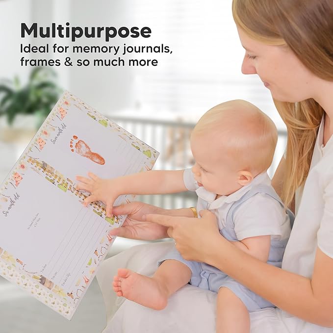 4-Pack Inkless Baby Hand and Footprint Kit - Mess Free Ink Pad for Newborn Keepsake, Dog Nose & Paw Print Kit, Clean Touch Ink Pad for Baby Hand & Footprints, Ideal New Mom Gifts (Candy, L)