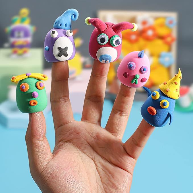 CiaraQ Modeling Clay Kit - 36 Colors Air Dry Clay with Sculpting Tools, Ideal for Crafting, DIY Projects. Easter/Halloween/Christmas Gifts.