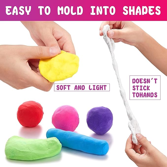 CiaraQ Modeling Clay Kit - 36 Colors Air Dry Ultra Light Clay, Safe & Non-Toxic, Great Gift for Kids.