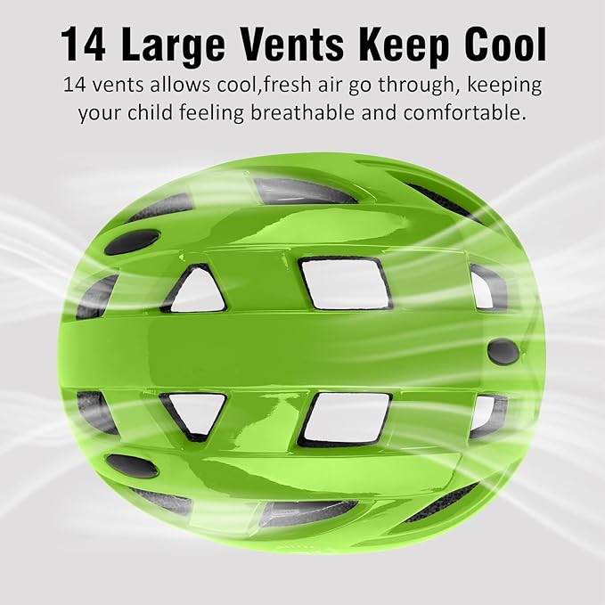 Kids Bike Helmet,2 Sizes Adjustable for Youth Child Boys & Girls Ages 3-5-8-14,Ventilation and Multi-Sport for Bicycle Scooter Skate