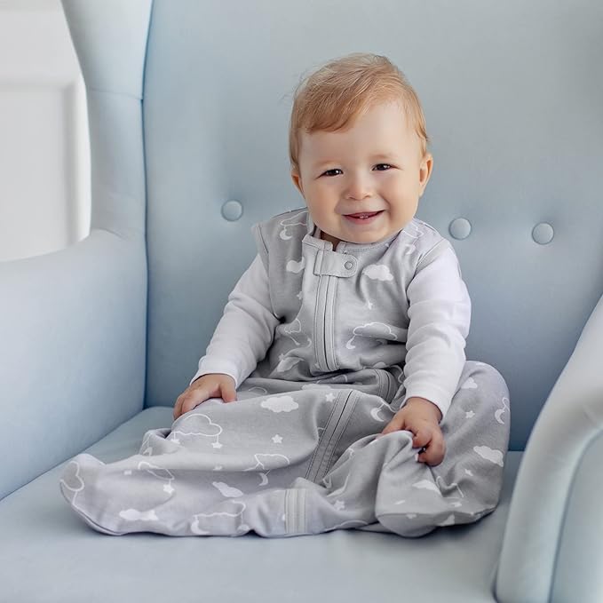 Mama Cheetah Baby Sleep Sack 0.5 TOG, Organic Cotton Baby Wearable Blanket with Two-Way Zipper, Swaddle Transition Baby Sleeping Bag for Newborn Infant Toddler Boy Girl, 18-24 Months