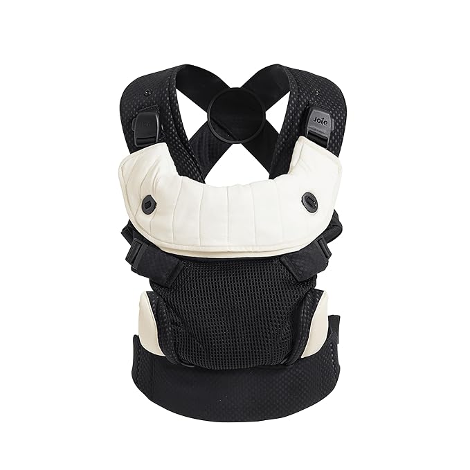 Joie Savvy Lite Air 3-in-1 Baby Carrier – Lightweight, Ergonomic Baby Carrier with 3 Carry Positions, Breathable Fabric, Padded Straps, and Lumbar Support (Jet)