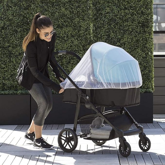 Durable Baby Stroller Mosquito Net (2 Pack) - Perfect Bug Net for Strollers, Bassinets, Cradles, Playards, Pack N Plays and Portable Mini Crib (Blue)