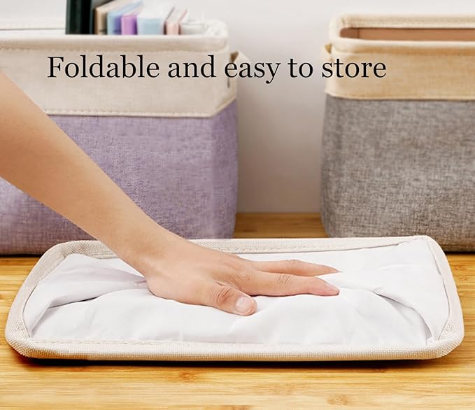 Generic Personalized Kids' Storage Box - Brown, Customizable, Soft & Durable Cotton & Linen, Foldable, 14x9x1 inches