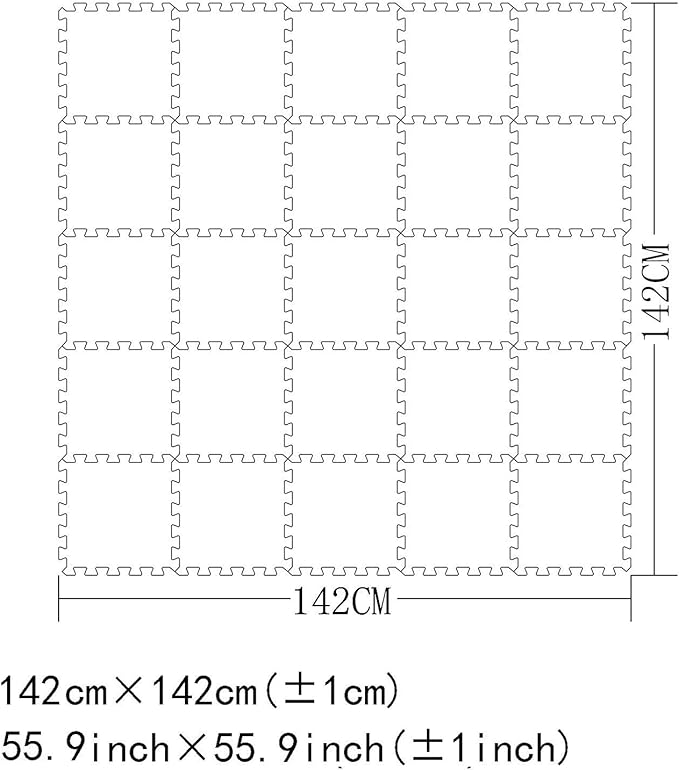 MQIAOHAM® 25 Pieces Puzzle Play Mats, Soft Baby Play Mat, Kids Interlocking Foam Floor Tiles, Toddlers Carpet Playmats G301025-101108112