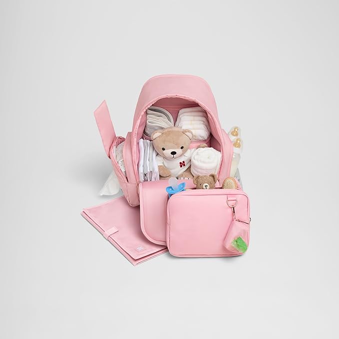 Huggies Signature Hug Pack Diaper Backpack, Bridal Rose, O/S