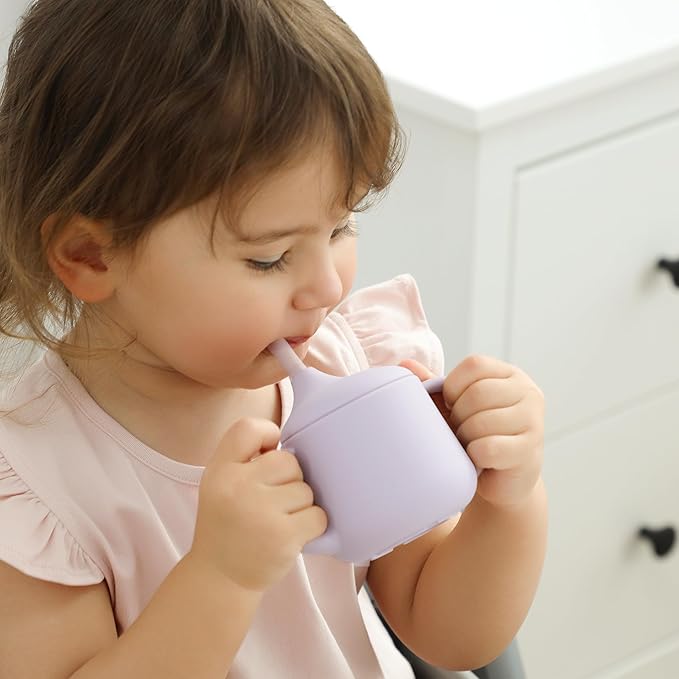 Moonkie Baby Training & Sippy Cup Set | 4 Months+ | Baby-Led Weaning Essential | Gift (Ether Cup Set, 2 Pack)