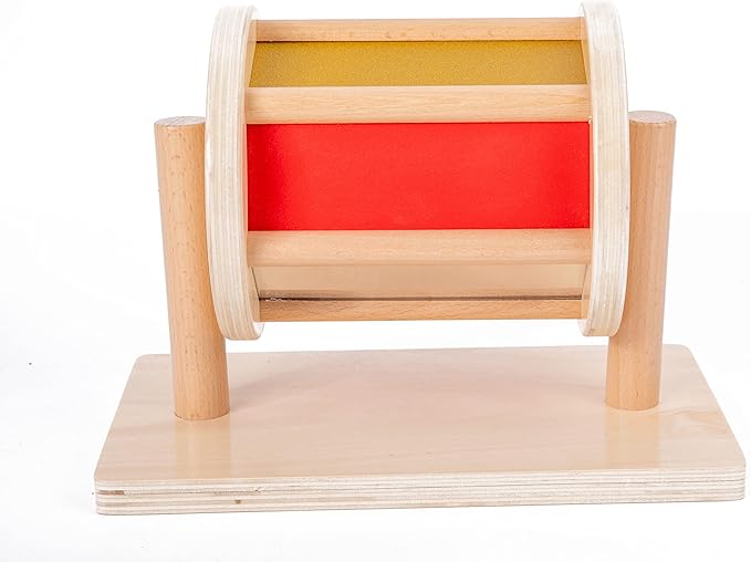 Full Size Spinning Drum Montessori Toys for Infant 6 - 12 Months 1 Year Old Babies Toddlers (Multiple Materials)