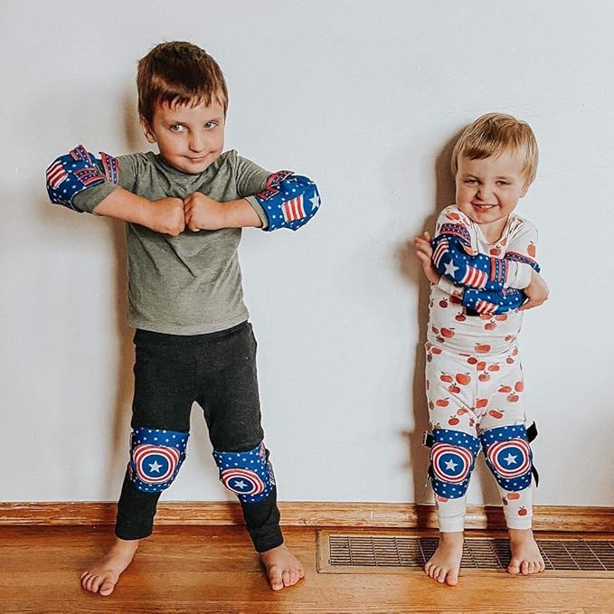 Soft-Style Kids Knee and Elbow Pads with Bike Gloves, Flexible Impact-Resistant Gear for Ages 2-11, Designed for Balance Bikes, Roller-Skating, and Skateboarding