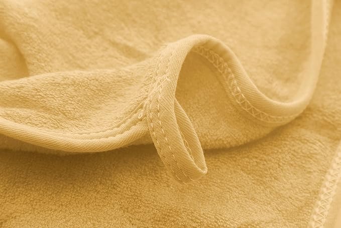 HIPHOP PANDA Baby Washcloths, Rayon Made from Bamboo - 2 Layer Ultra Soft Absorbent Newborn Bath Face Towel - Reusable Baby Wipes for Delicate Skin - Honey, 30 Pack