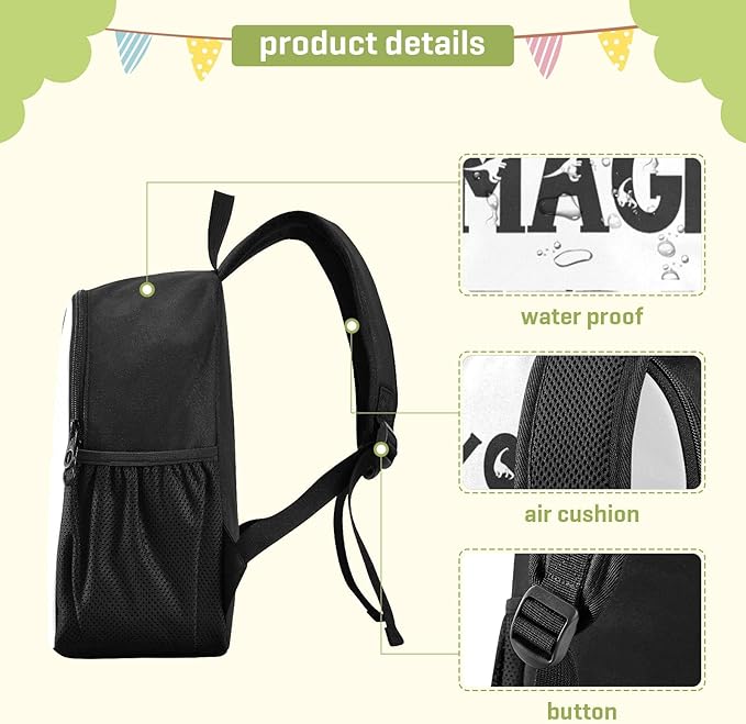 Toddler Backpack - Waterproof Mini Backpack for Boys/Girls, Cute Small Kindergarten Preschool Bag, 13 Inch
