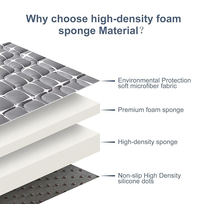 High-Density Foam Baby Play Mat, 59x59 Inches Thicken One-Piece Comfortable and Soft Playmat, Non Slip Machine Washable Floor Mat for Infants, Tapete para Bebes,Toddlers