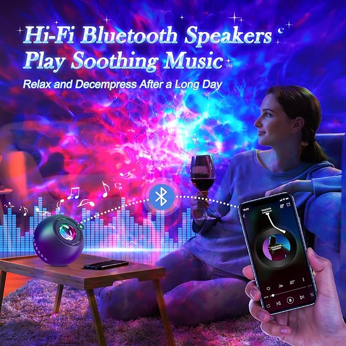 Bedroom Decor Boy Gift Lava Lamp Room Decor 15 White Noise Sound Machine for Kids Night Light Bluetooth Projector Nebula Projector Sunset Lamp Dorm Decor Led Cloud Lights for Bedroom