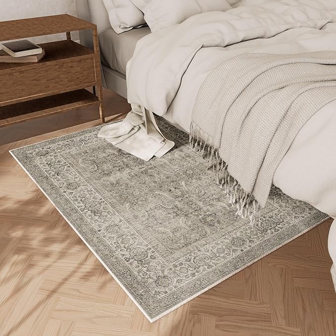 Machine Washable Small Rugs for Kitchen: Door Mat Indoor Entrance 2x3 Throw Rug Stain Resistant Non-Slip Low Pile Soft Carpets for Entryway Front Door Indoor Entrance Entry Bedroom