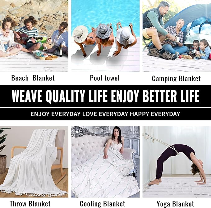 Large Soft Throw Blanket for Airplane Car Travel Europe Mexico Trip Summer Vacation Flight Stuff Plane Accessories Road Trip Necessities Rv Essential Camping Gear Hammock Patio Outdoor Must Haves