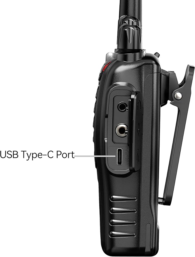 Rechargeable Long Range Two-Way Radios with Earpiece 2 Pack Arcshell AR-5 Walkie Talkies Li-ion Battery and Charger Included