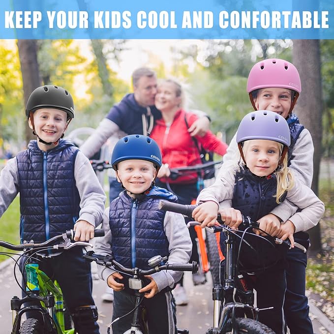 Kids Bike Helmet,Toddler Cyling Helmets for Ages 5-8-9-10-12-14-16Years Youth Boys & Girls,Child Adjustable Multi-Sport Bicycle Skateboard Roller Skate Scooter Balance Skateboarding Helmet