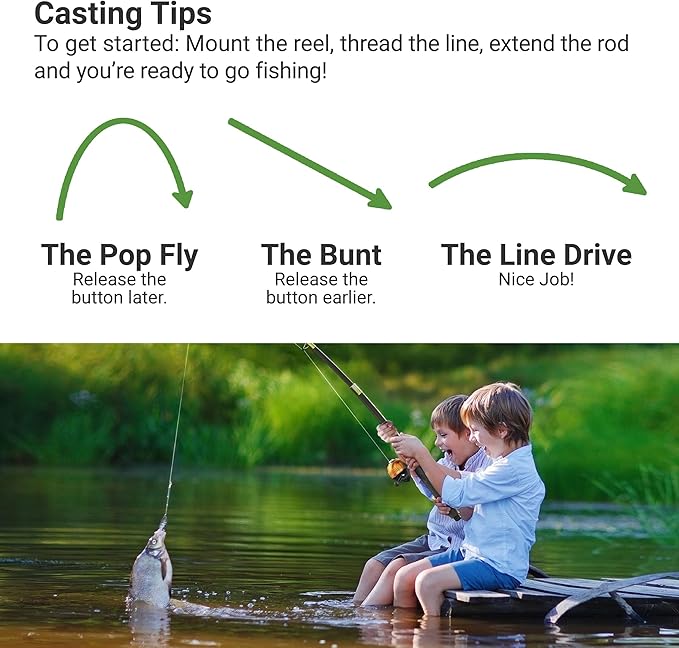 Kids Fishing Pole, Kids Portable Telescopic Fishing Rod Set, Tackle Box and Fishing Net Combo Kit, Kids Fishing Gear for Boys and Girls Age 5-10 and Youth