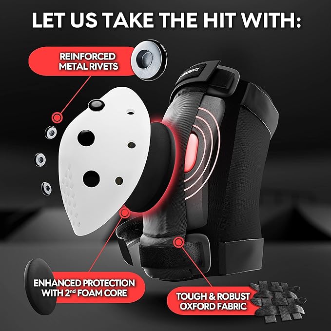 SKATEWIZ Skateboard Pads Protective Gear Set for Kids - Smash - Roller Skate Pads [6pc] - Elbow Pads Roller Derby and Knee Pads Kids Skating with Wrist Guards for Kids and Adults