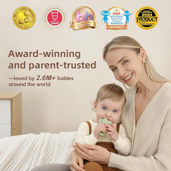 Moonkie Baby Fruit Feeder, BPA Free Silicone Food Feeder for Infant Self Feeding, Mesh Feeder with Two Pouches, Baby Shower Gifts 4 Months+, 2 Pack