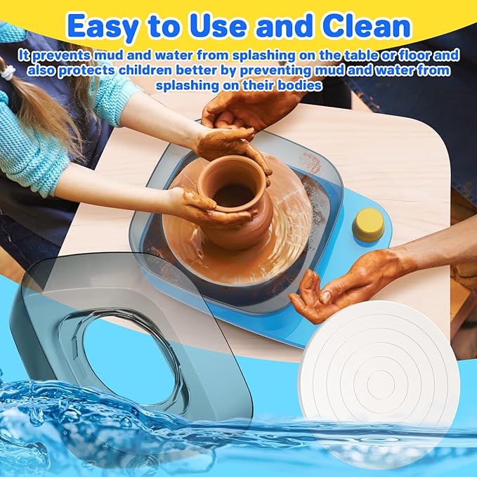 Innofans Pottery Wheel for Kids - Complete Pottery Kit & Tools for Beginners, Plug-in Rechargeable Battery, Upgraded Detachable Turntable Adjustable Speed, DIY Clay Maker for Kids 9-12 (Patented)