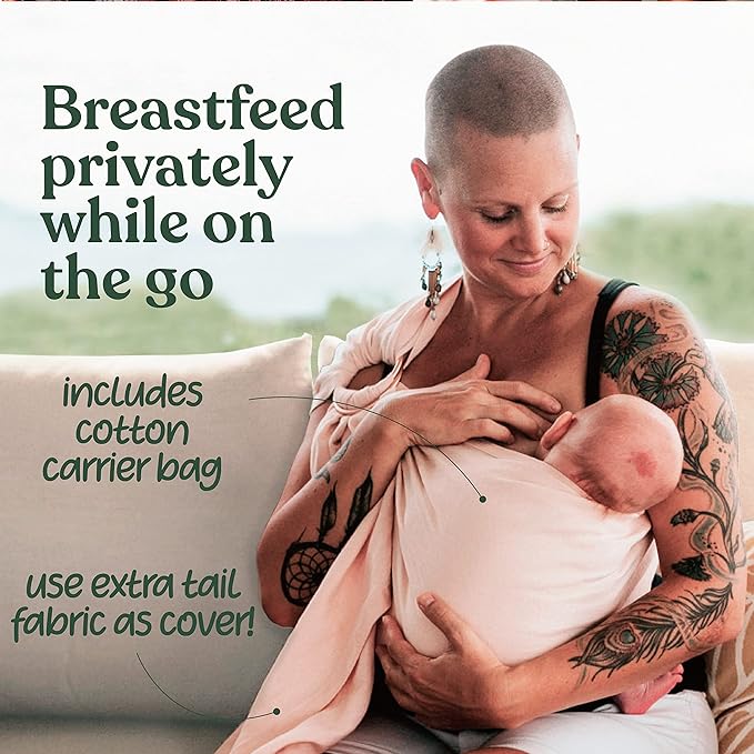 Nalakai Ring Sling Baby Carrier, Soft Linen Baby Sling, Baby Wrap, Comfort, Style, and Giving Back - Carry Your Little One with Love