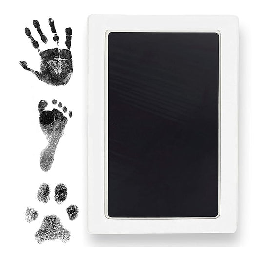Extra Large Clean Touch Ink Pad for Baby Handprints and Footprints – Inkless Infant Hand & Foot Stamp – Safe for Babies, Doesn’t Touch Skin – Perfect Family Memory or Gift by Tiny Gifts, Black