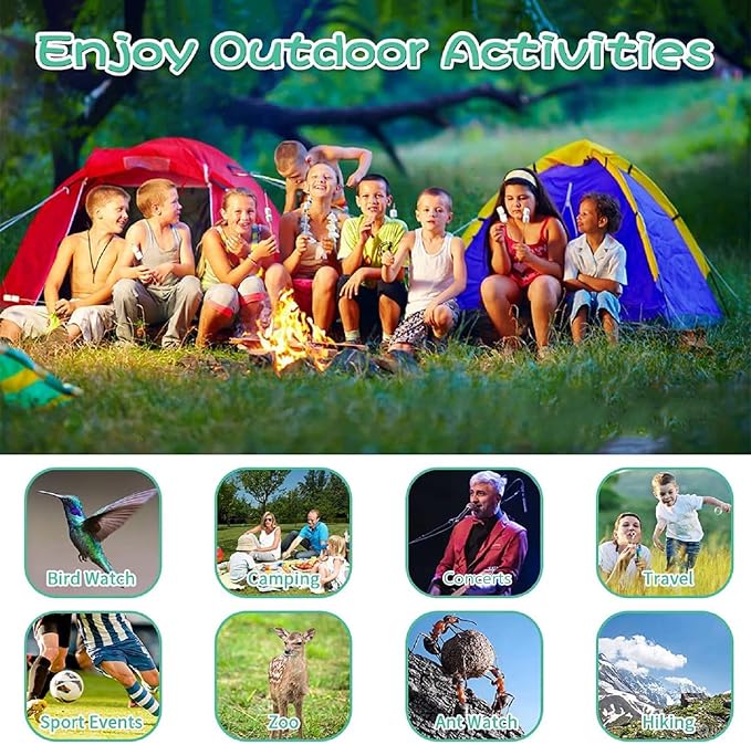 Kids Binoculars,Shockproof 8 x 21 High Resolution Compact Kids Binoculars Real for 3-12 Boys and Girls,Perfect for Bird Watching, Hiking,Camping,Travel, Christmas Birthday Gift