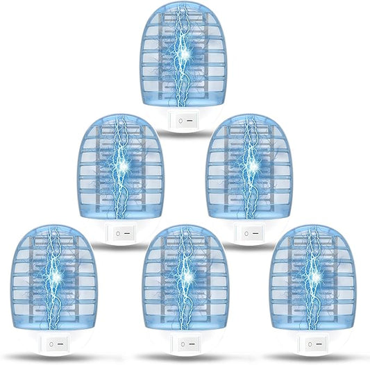Indoor Bug Zappers, Fly Traps for Indoors, Insect Traps for Home Mosquito Killer for Kids & Pets, Home, Kitchen, Bedroom, Baby Room, Office (6 Packs)