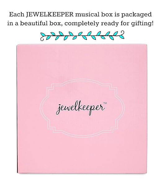 Jewelkeeper - Ballerina Jewelry Box for Girls with 3 Pullout Drawers - Ballerina Music Box with Swan Lake Tune - Ballet Slipper Design - Jewelry Storage Organizer for Necklaces and Bracelets