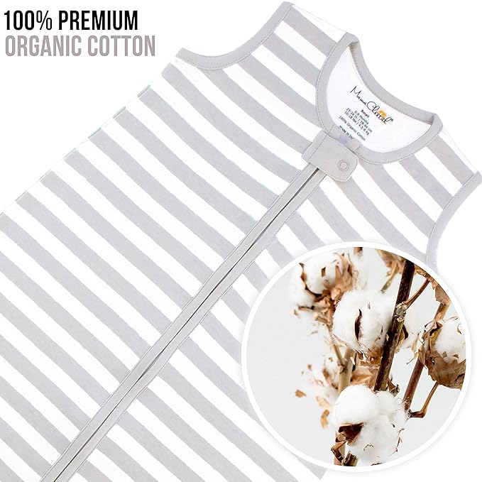Mama Cheetah Baby Sleep Sack 0.5 TOG, Organic Cotton Baby Wearable Blanket with Two-Way Zipper, Swaddle Transition Baby Sleeping Bag for Newborn Infant Toddler Boy Girl, 18-24 Months