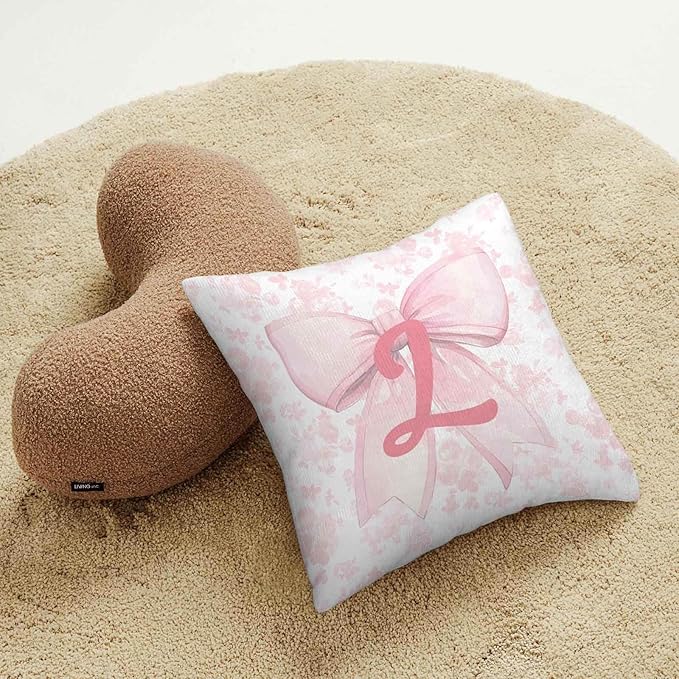 Personalized Baby Girl Crib Bedding Set – Custom Name Pink Bow 3-Piece Nursery Set with Soft Flannel Blanket, Fitted Sheet & Pillowcase – Infant & Toddler Bedding Gift