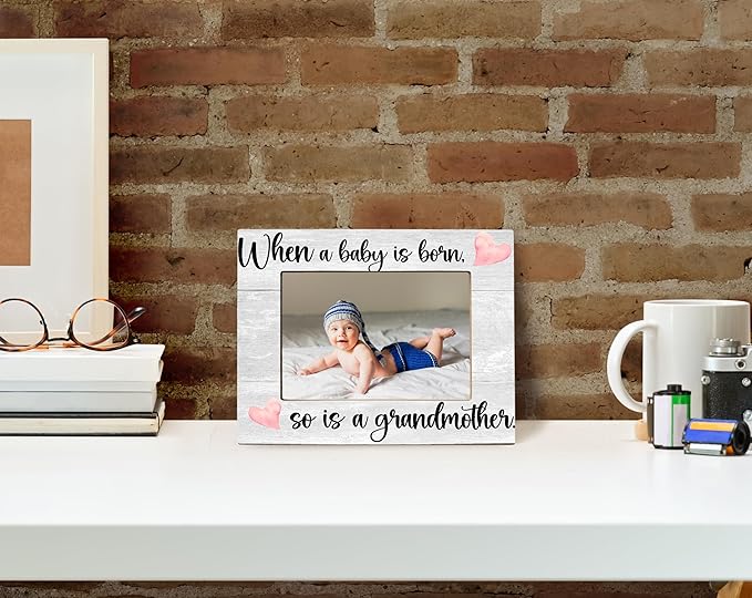 First Time Grandma Gifts, New Grandma Gifts First Time 2025, Grandma Frame, When a Baby is Born So is a Grandmother, Picture Frame, Photo Frame 8X10