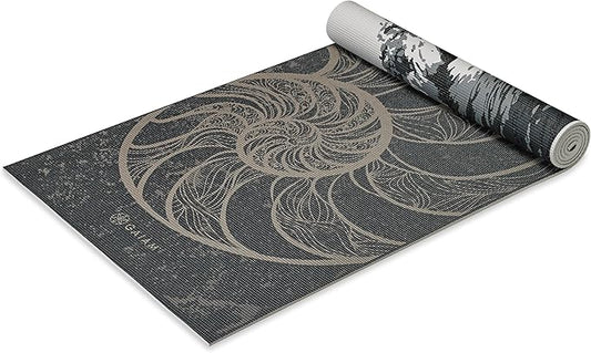 Gaiam Yoga Mat - Premium 6mm Print Reversible Extra Thick Non Slip Exercise & Fitness Mat for All Types of Yoga, Pilates & Floor Workouts (68" x 24" x 6mm Thick)