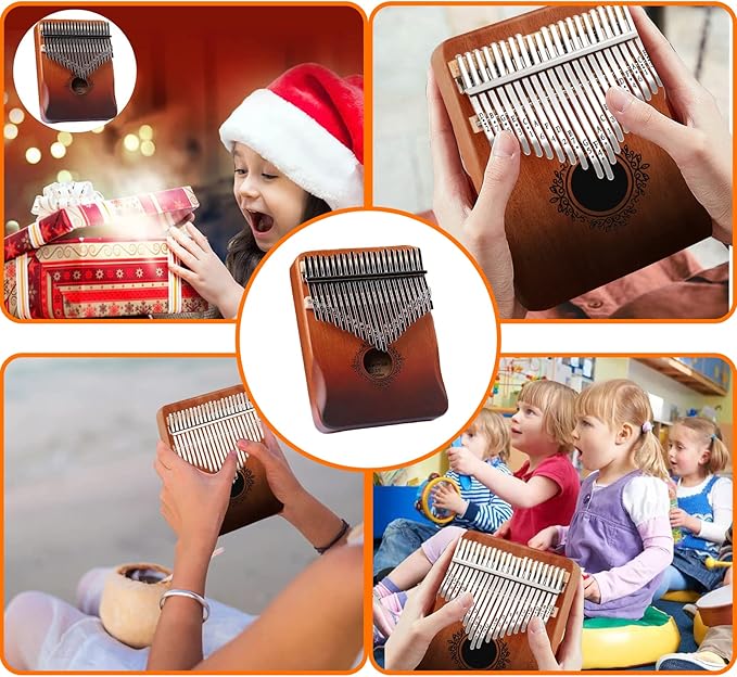 Kalimba 21 Keys Thumb Piano, Easy To Learn Portable Kalimba Thumb Piano With Beautiful Hard Packing Box, Gifts For Kids,Adult,Beginners,Professional