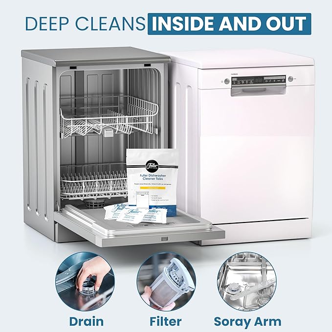 Fuller Dishwasher Cleaner Tabs - Lemon Scent (4)