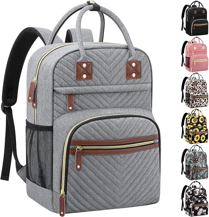 Diaper Bag Backpack Tote with Insulated Pockets for Men Baby Boys Girls Newborn Unisex Tactical Large Capacity, Multifunctional Waterproof Grey