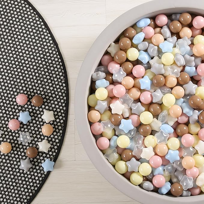 GOGOSO Ball Pits Balls for Toddlers Pack of 50 100 200 Plastics Shape Ball Non-Phthalate Non-BPA Non-Toxic 2.2-Inch Crush Proof Play Balls