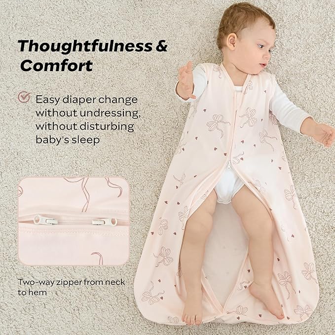 JELLYMONI Baby Sleep Sack 12-18 Months Wearable Blanket for Baby, 100% Cotton 3 Pack Infant Toddler Sleeping Sack Lightweight Soft 2-Way Zipper Sleepsack