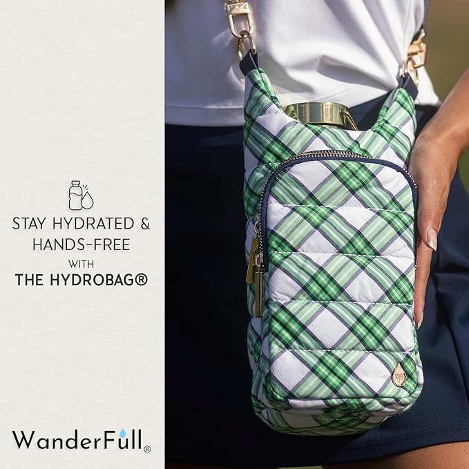 WanderFull® Original HydroBag® Collection, Water Bottle Holder w/Strap & Phone Pocket, Hands-Free Crossbody Water Bottle Bag