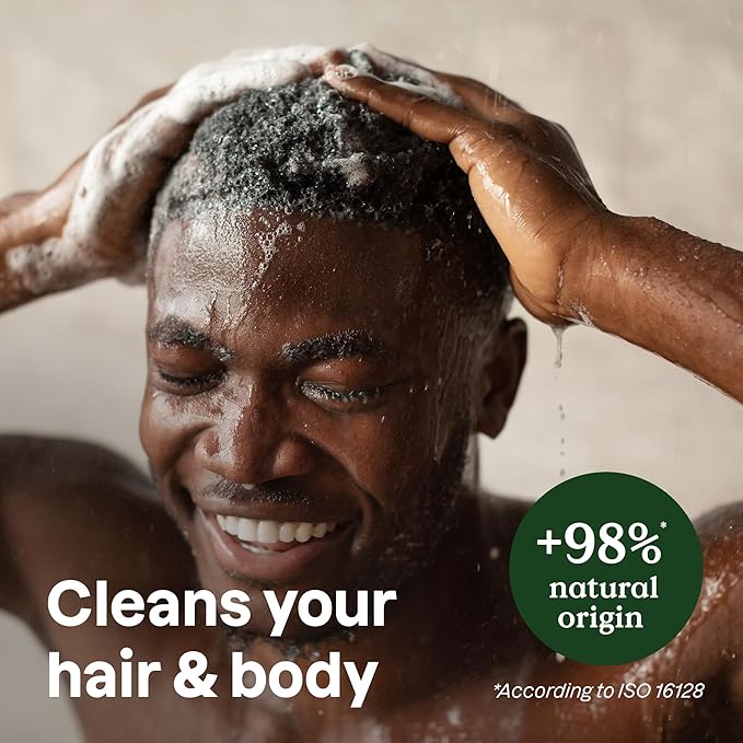 ATTITUDE 2-in-1 Body Wash and Hair Shampoo, EWG Verified Shower Gel, Dermatologically Tested, Made with Naturally Derived Ingredients, Vegan Personal Care, Sage and Rosemary, 16 Fl Oz