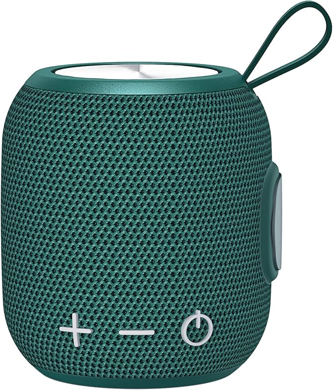 Portable Speakers Bluetooth Wireless Outdoor Small Bluetooth 5.0 Dual Pairing Shower Speaker, 24H Playtime Stereo Surround Sound, IPX7 Waterproof for Travel, Pool