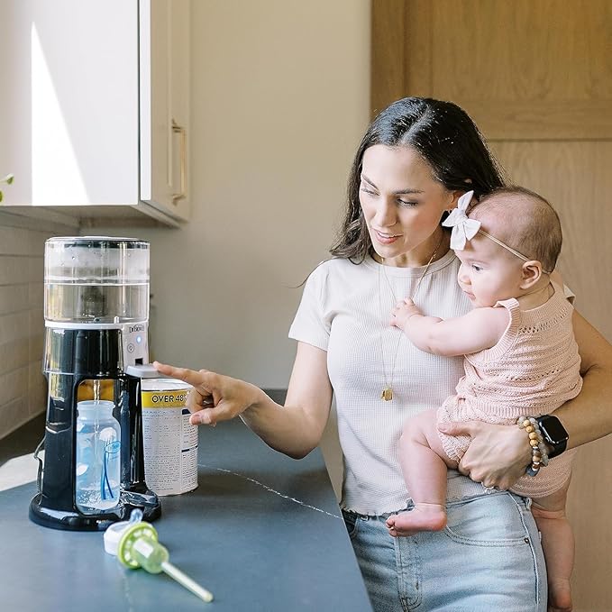 Dr. Brown's Insta-Prep Warm Water Dispenser with Baby Formula Dispenser, Gray