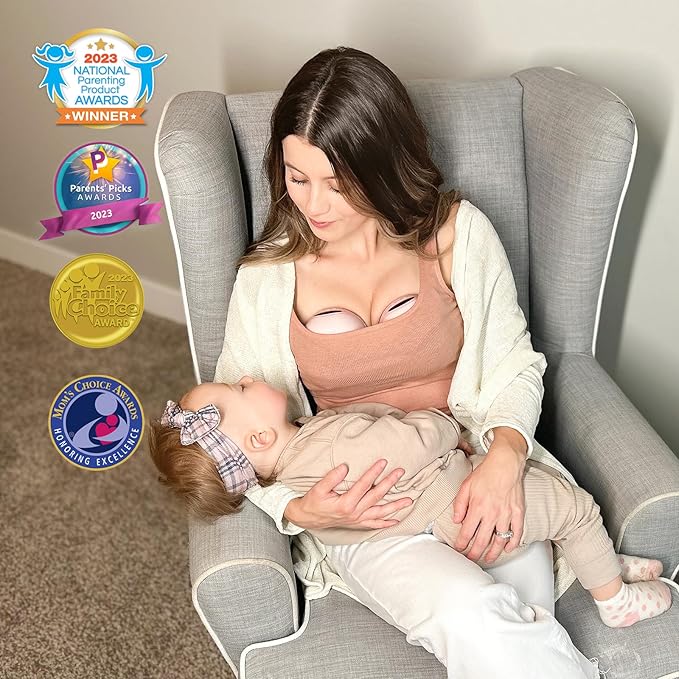 MomMed Wearable Breast Pump S21 - Leak-Proof Design, Hands-Free Double Portable Electric Breast Pump with 9 Levels - 24mm Shield