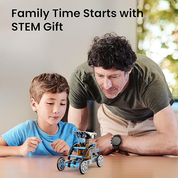 Sillbird 12-in-1 Solar Robot Building Kit STEM Gift for Boys Aged 8-13, DIY Science Educational Robotic Toys for Kids Teens Birthday, Powered by The Sun with 190 Pieces