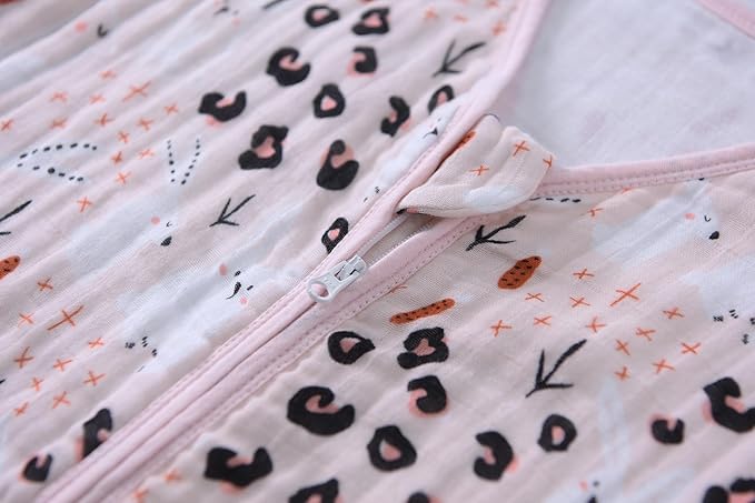 Baby Sleep Sack 0-6 Months Wearable Blanket for Babies 100% Organic Cotton 2-Way Zipper YKK 0.5 TOG Toddler Sleeping Sacks Bunny
